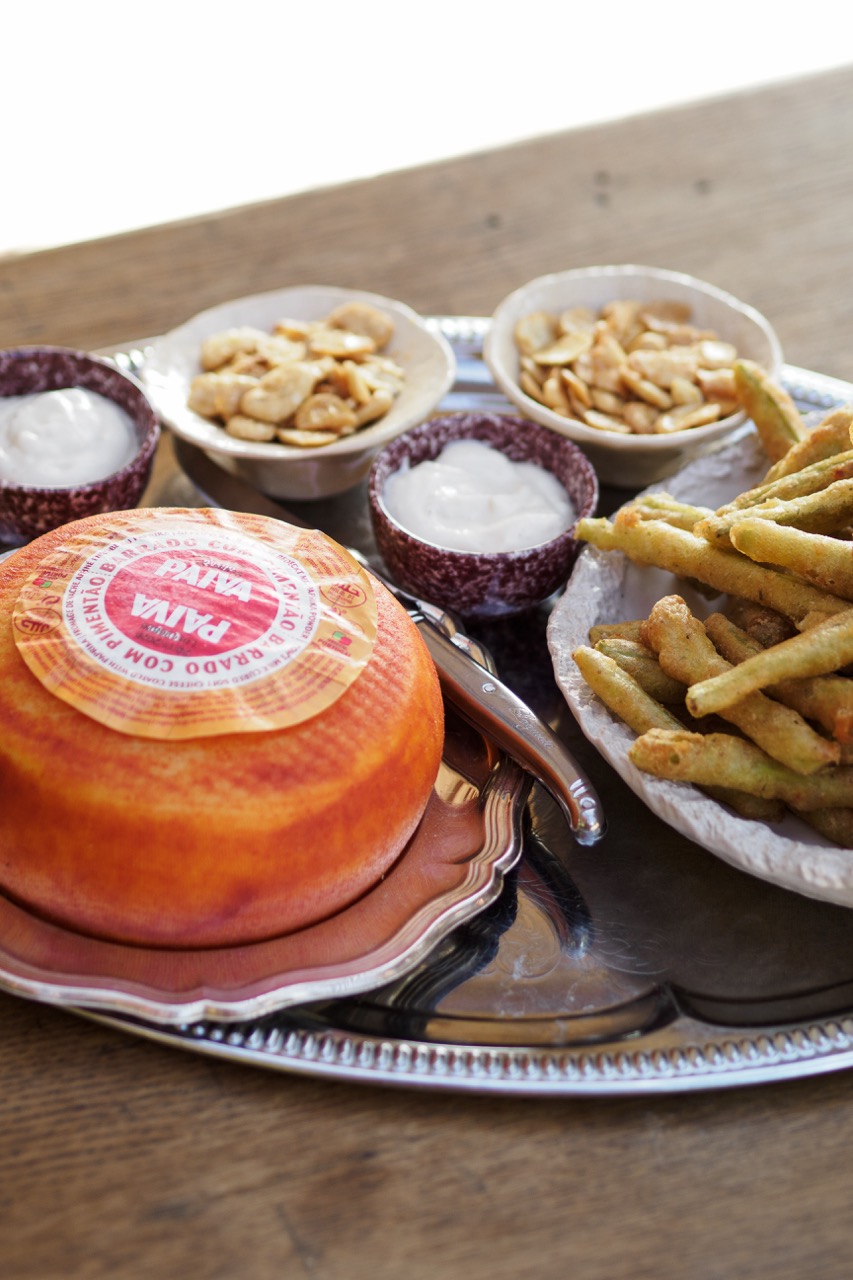 Local cheese and snacks